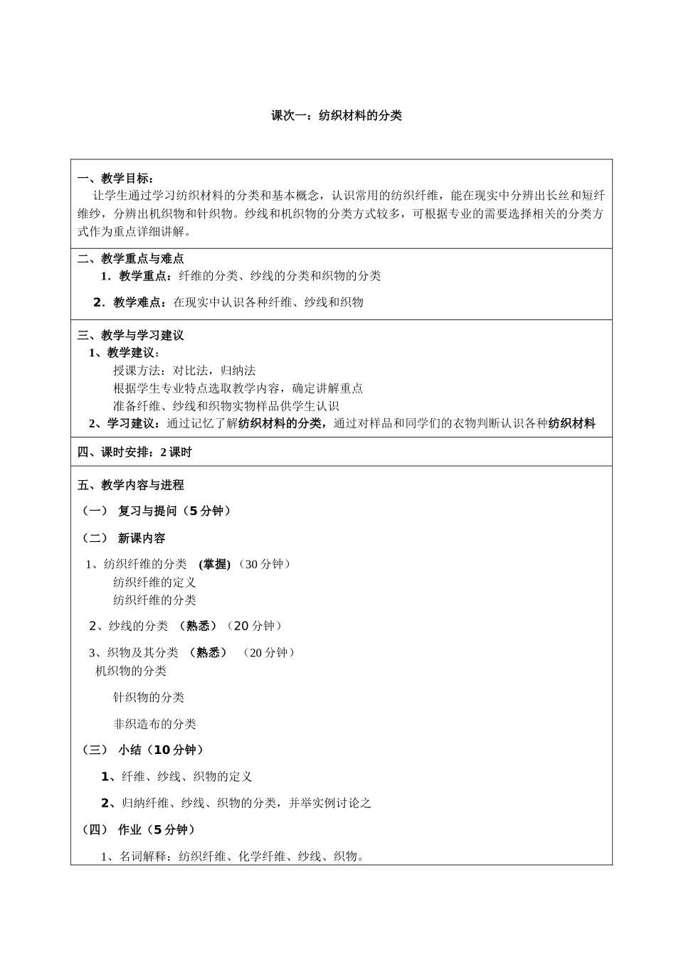 课次一纺织材料的分类_第1页