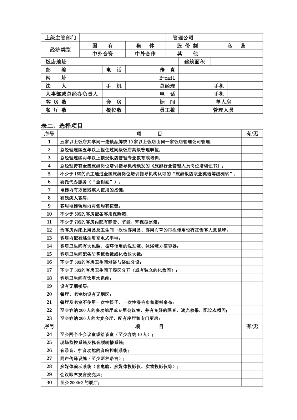 星级饭店复核登记表_第3页