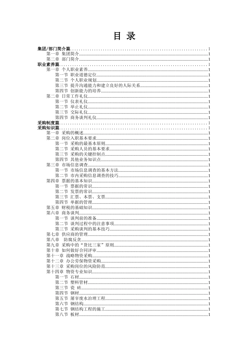 雨润地华房地产实业集团物资采购培训教材_第1页