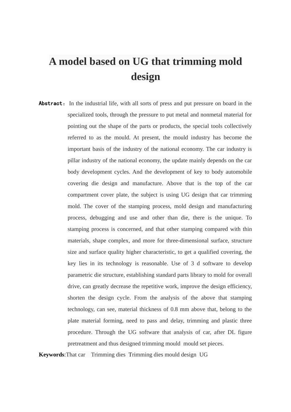 毕业设计某车型顶盖修边模具设计_第3页