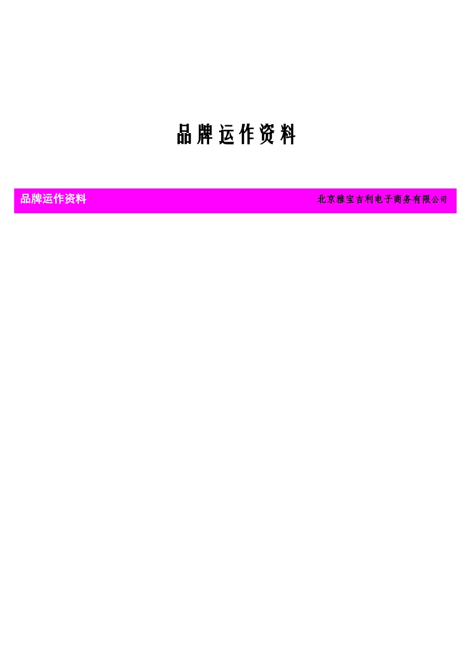 某公司品牌运作资料_第1页