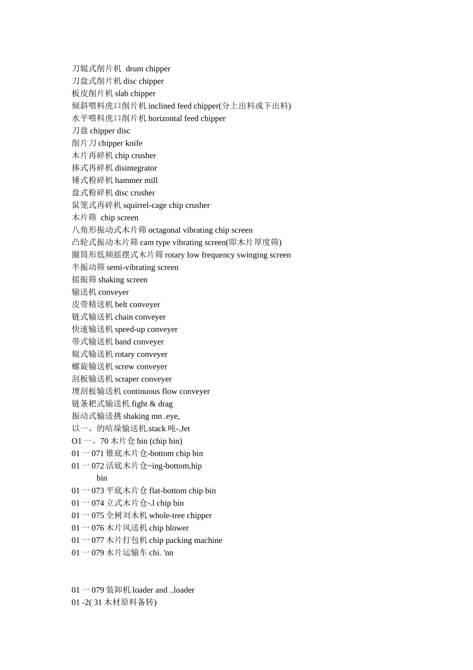 造纸机械设备名词中英文对照_第2页
