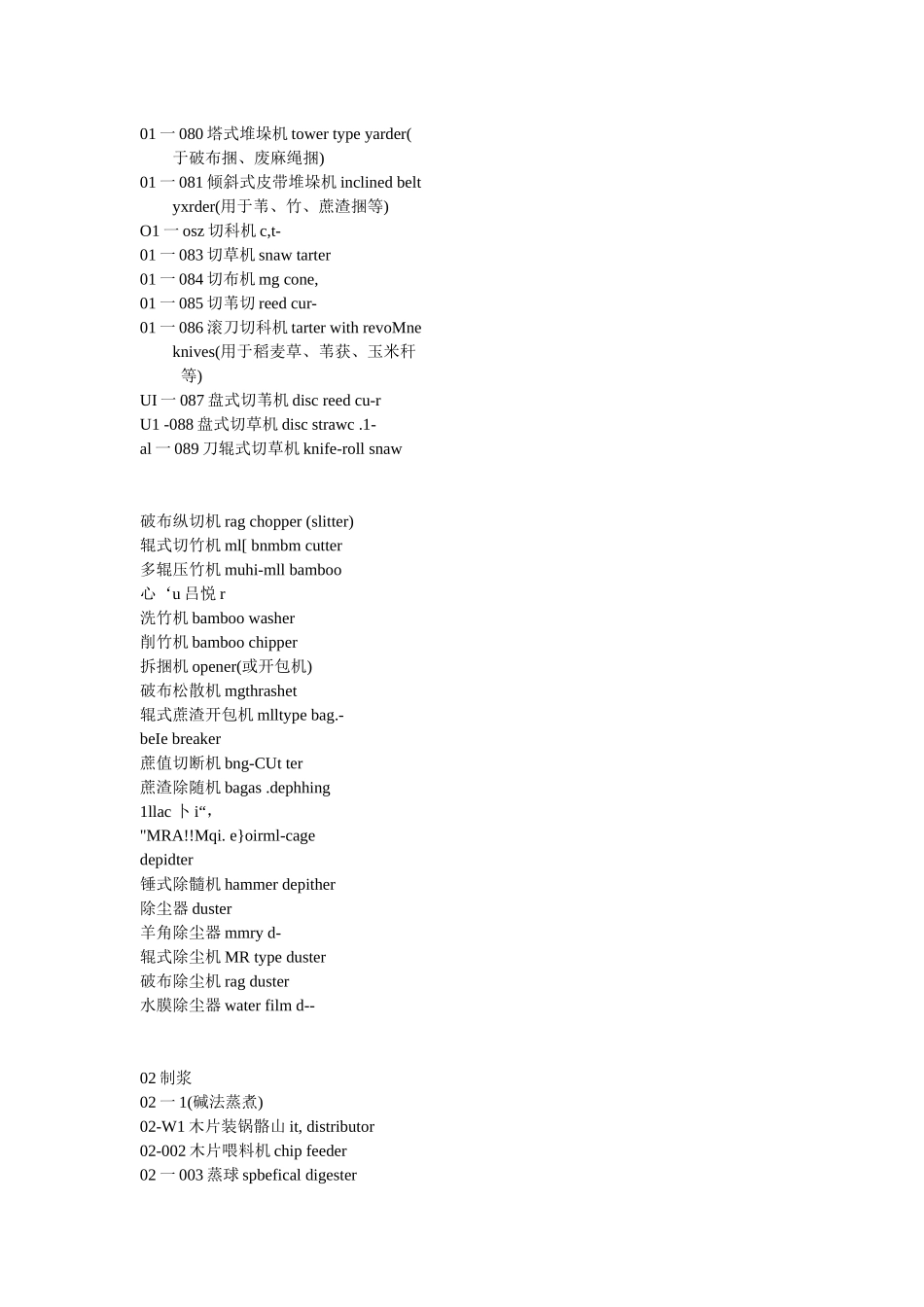 造纸机械设备名词中英文对照_第3页