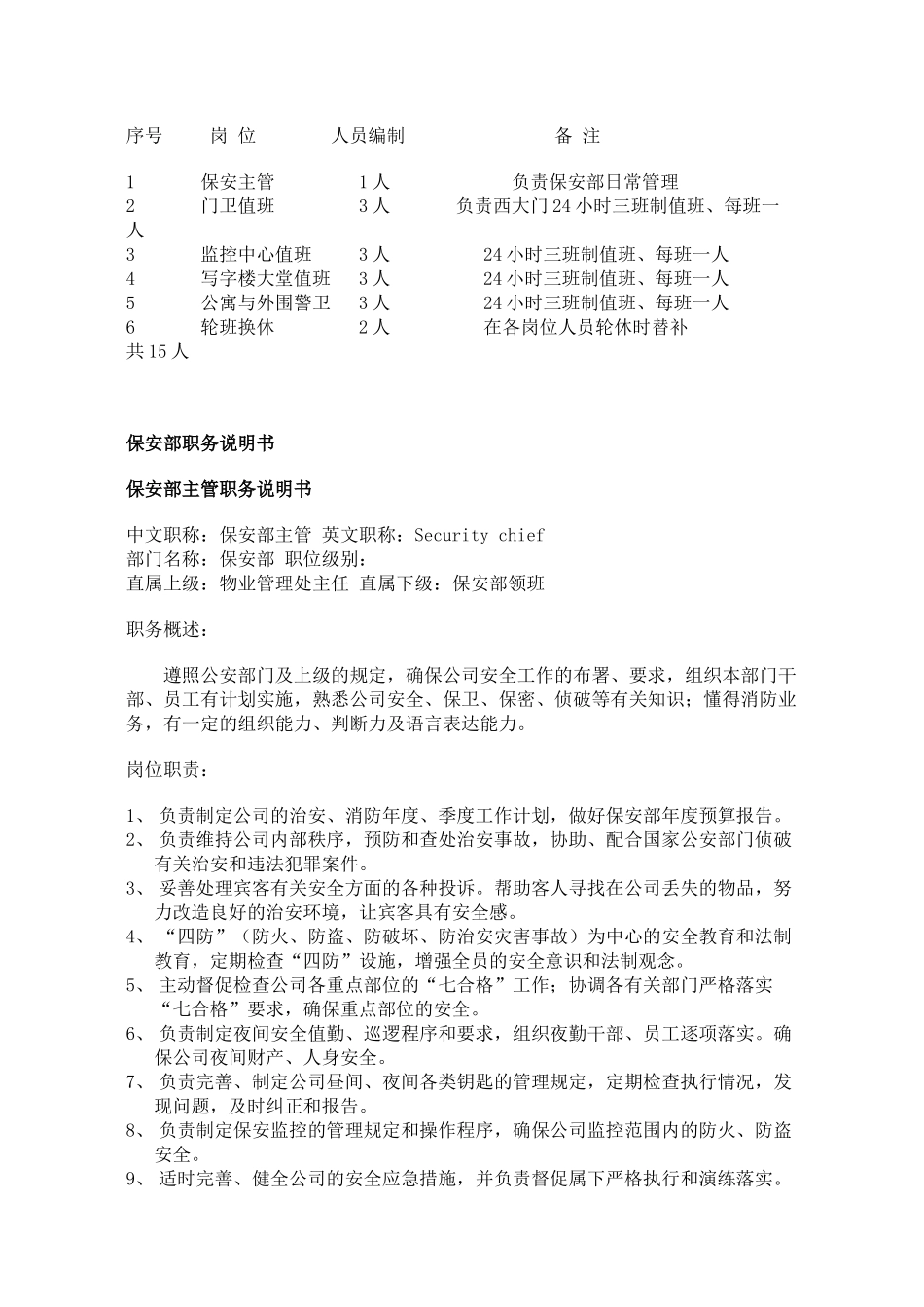 荆州投资广场保安部运作程序（综合物业）34_第2页