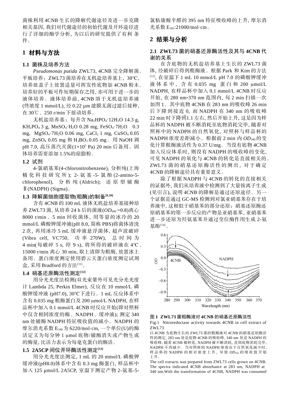 假单胞菌ZWL73降解4-氯硝基苯的代谢途径研究-生物谷_第2页