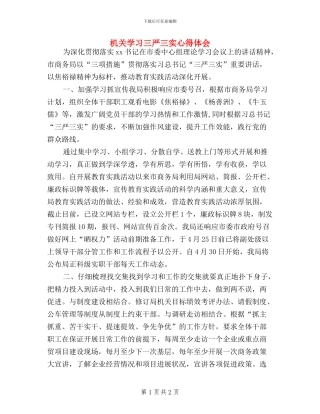 机关学习三严三实心得体会