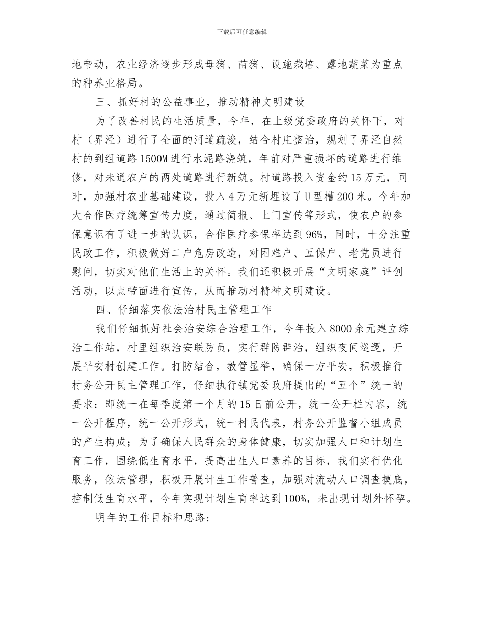 材料装卸安全知识与村2024年度工作总结1汇编_第3页