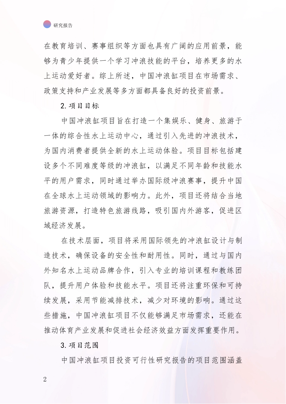 2024-2025年冲浪缸项目行业未来发展分析投资可行性研究报告_第2页