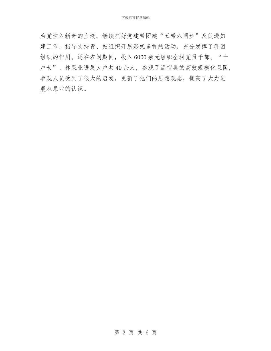 村党支部书记个人总结范文与村党支部书记年终工作总结汇编_第3页