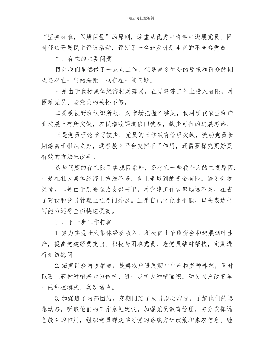 村党支部书记年终总结范文与村党支部书记抓基层党建述职报告汇编_第3页