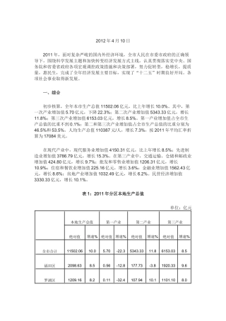 深圳市XXXX年国民经济和社会发展统计公报(1)