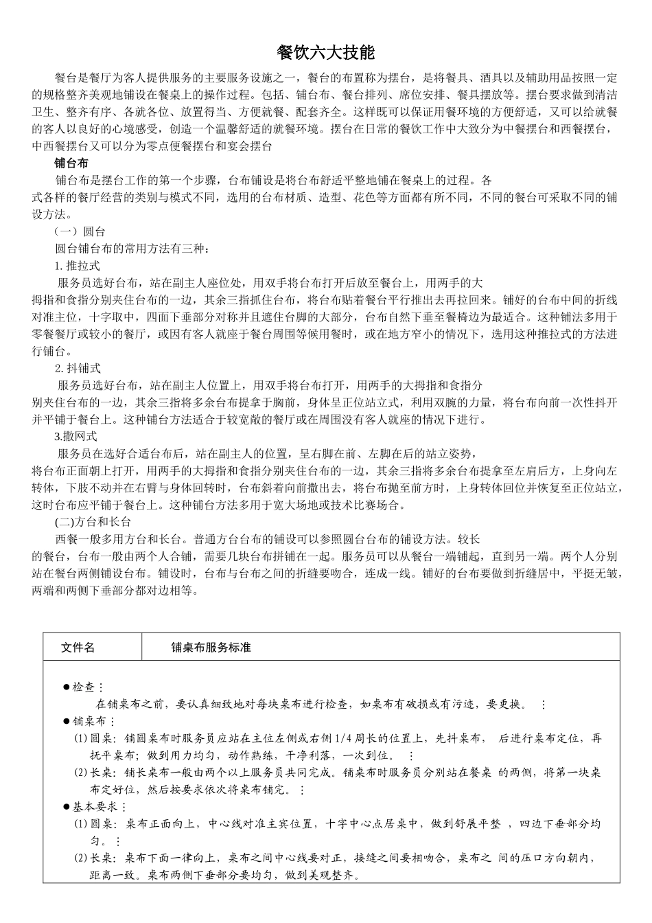 餐饮六大技能_第1页