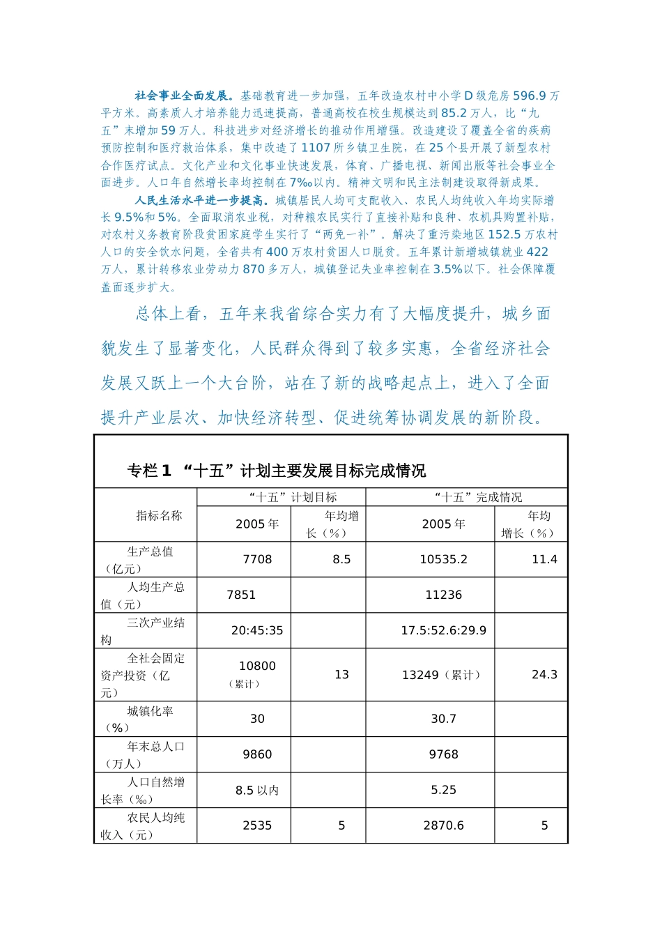 河南省国民经济和社会发展第十一个五年规划纲要_第2页