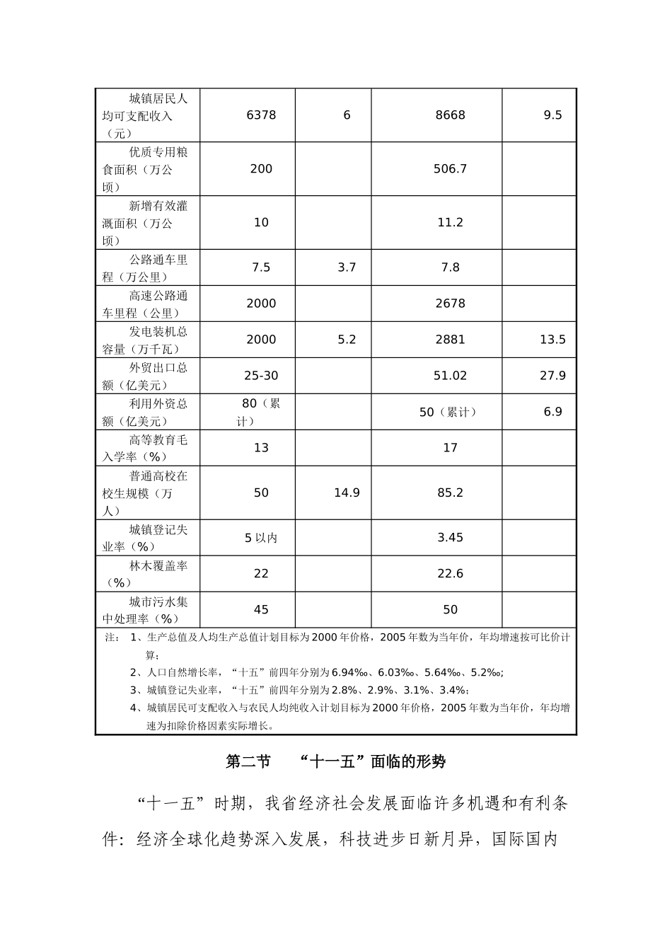 河南省国民经济和社会发展第十一个五年规划纲要_第3页