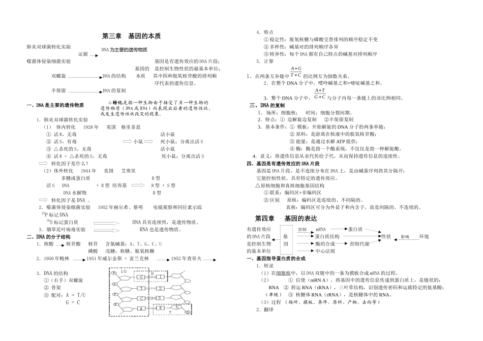 高中生物必修2全册知识点小结_第3页
