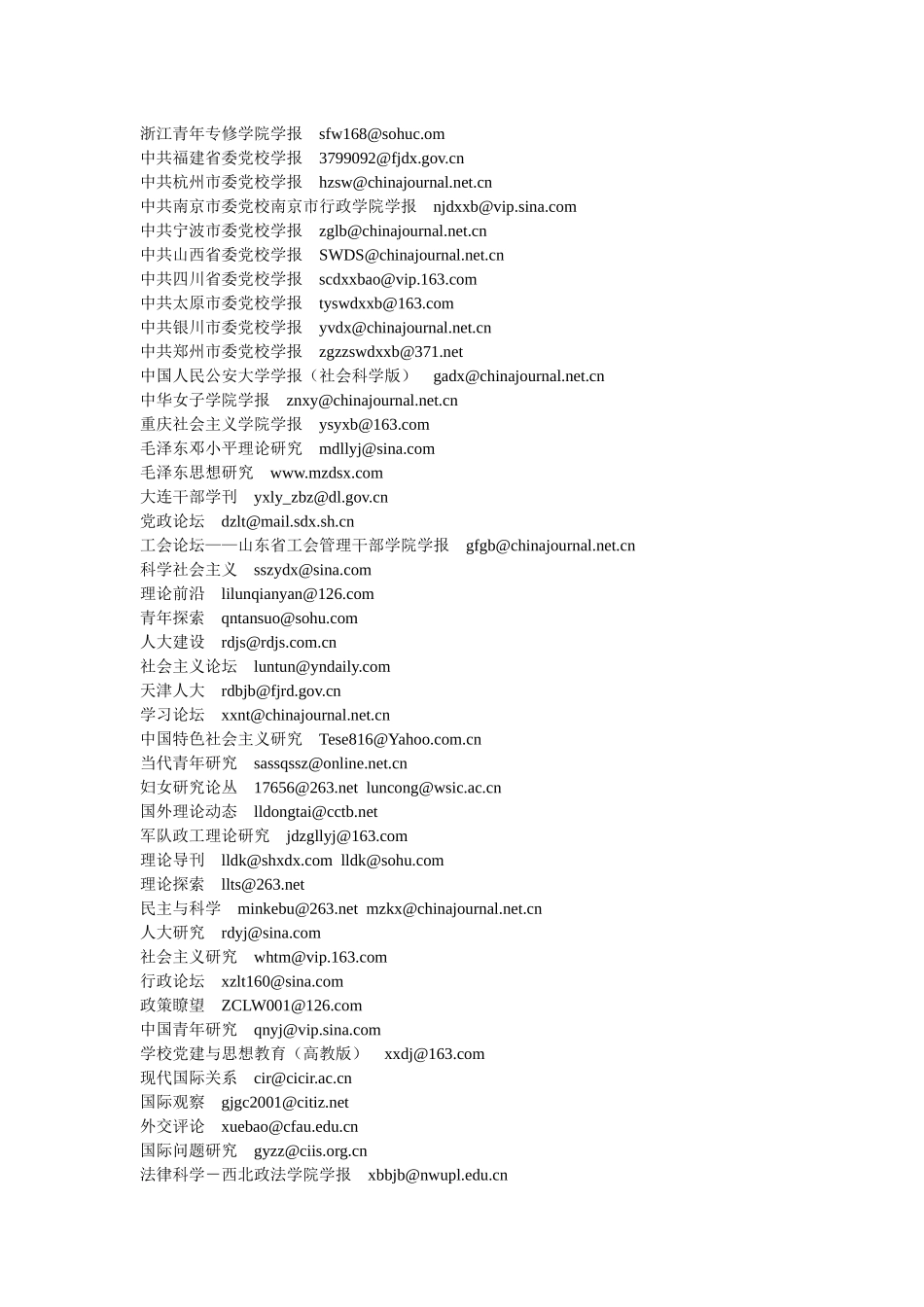 社科类杂志投稿电子邮箱总汇_第3页