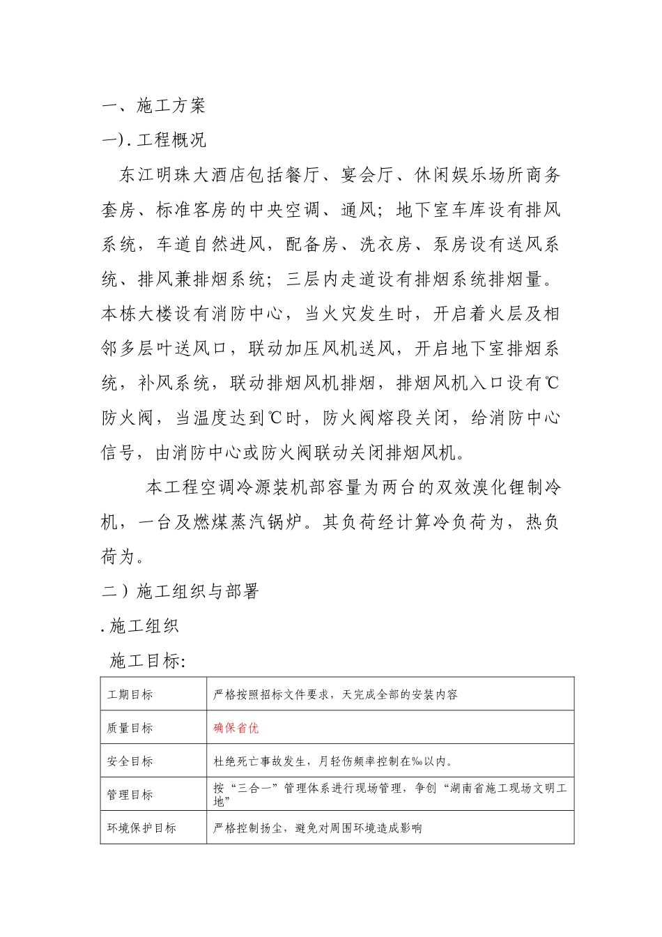 某大酒店暖通施工组织设计_第1页