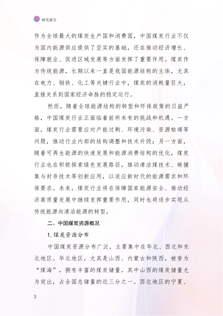2024-2025年煤炭行业市场发展环境调研项目可行性研究报告_第3页