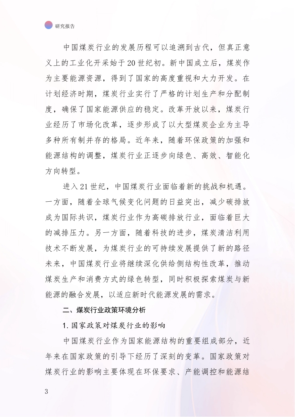 2024-2025年煤炭行业市场发展趋势与现状分析项目可行性分析报告_第3页