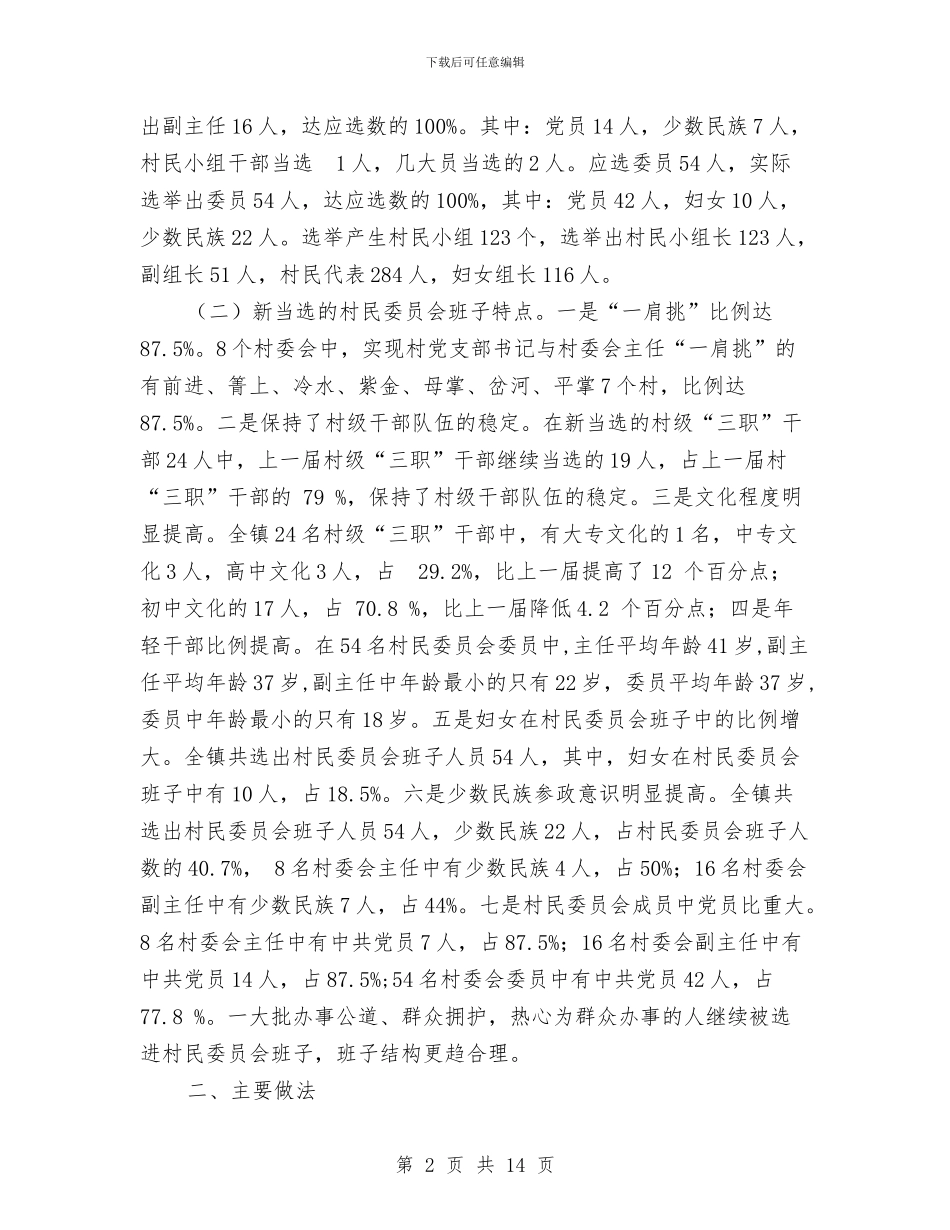 村民委员会换届选举工作总结与村民建房管理工作报告汇编_第2页