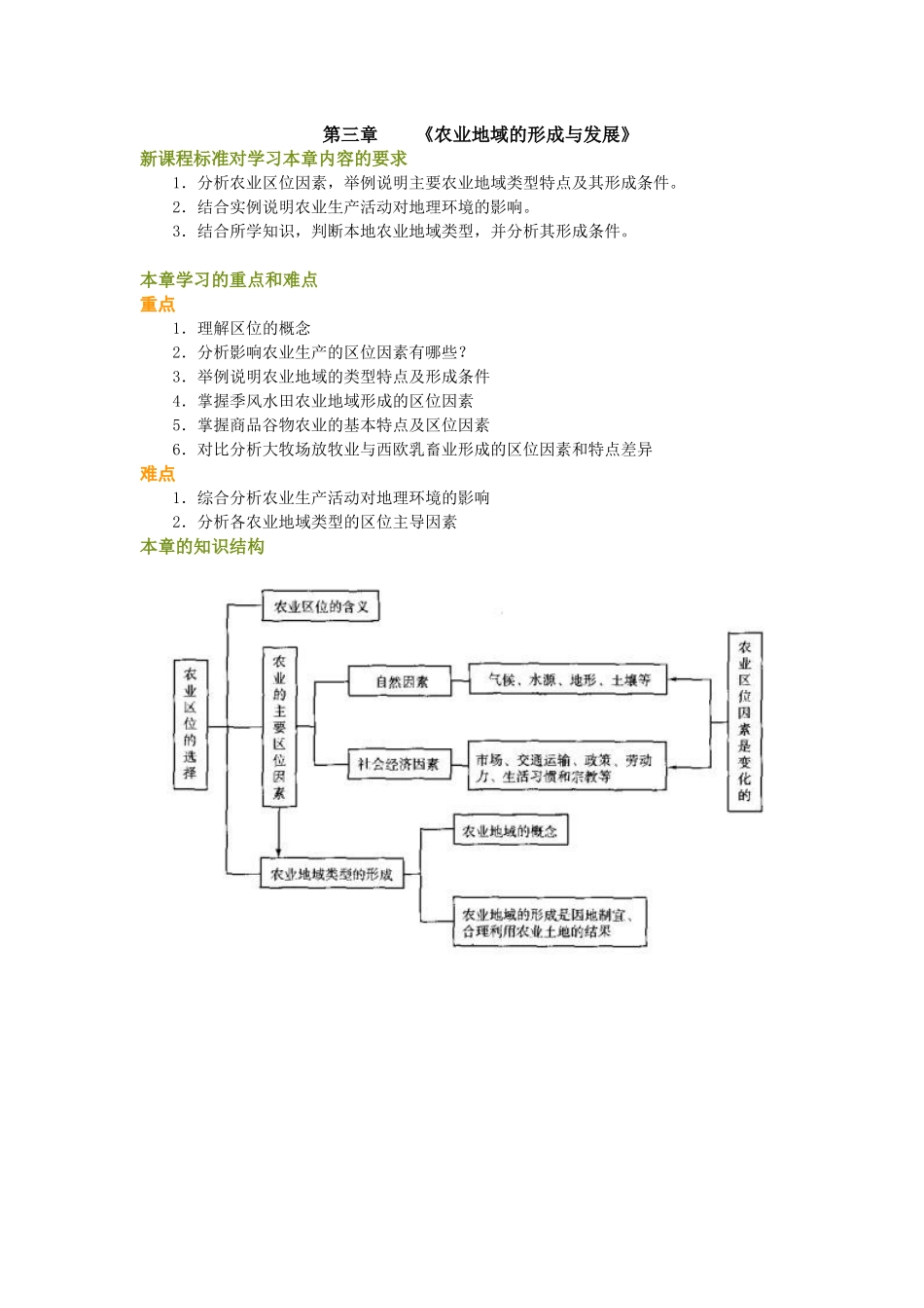 第三章 《农业地域的形成与发展》_第1页