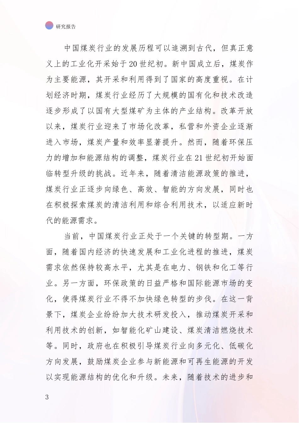 2024-2025年煤炭行业总体发展情况分析项目可行性分析报告_第3页