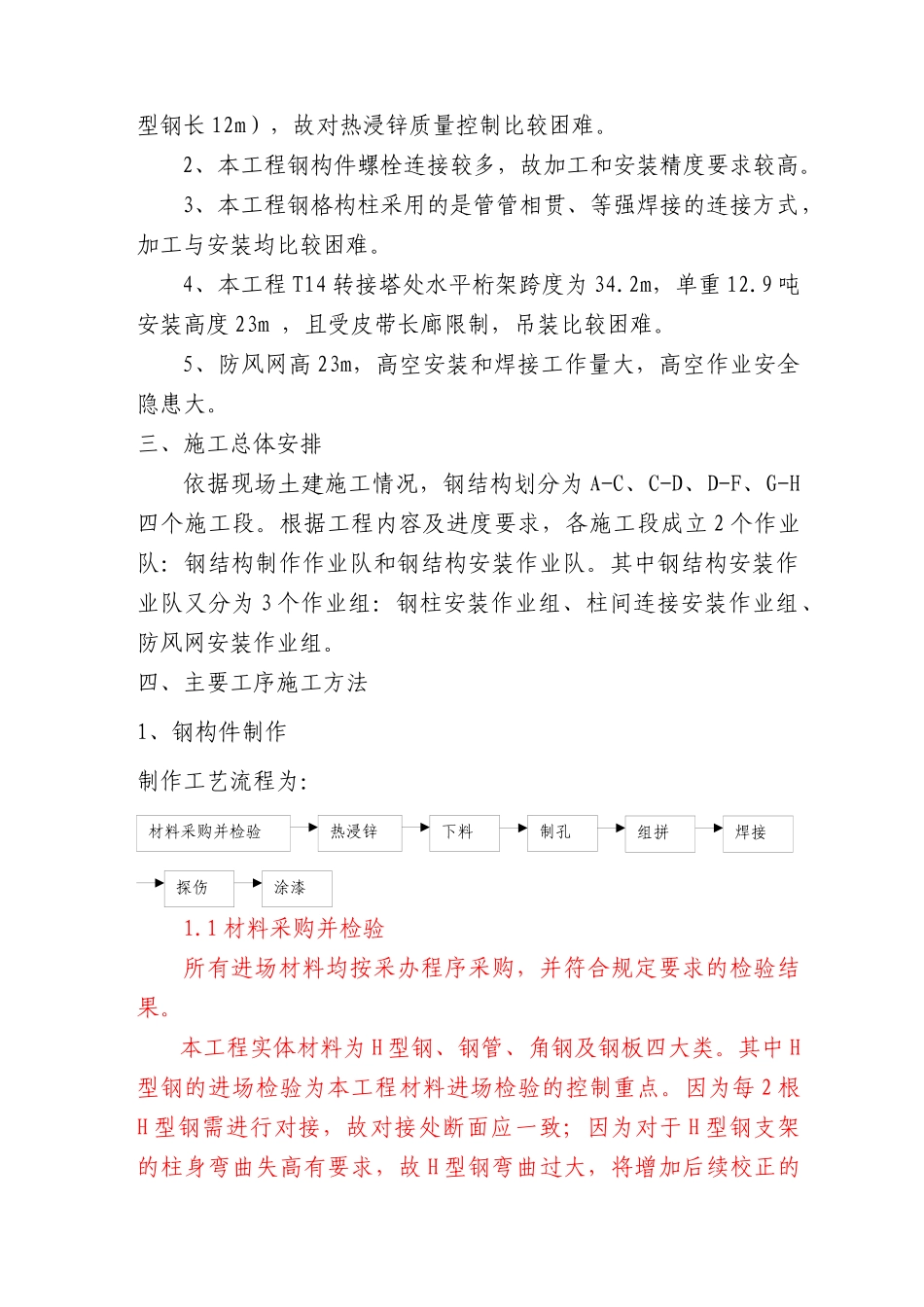秦皇岛港煤三期防风网钢结构施工总结1_第3页
