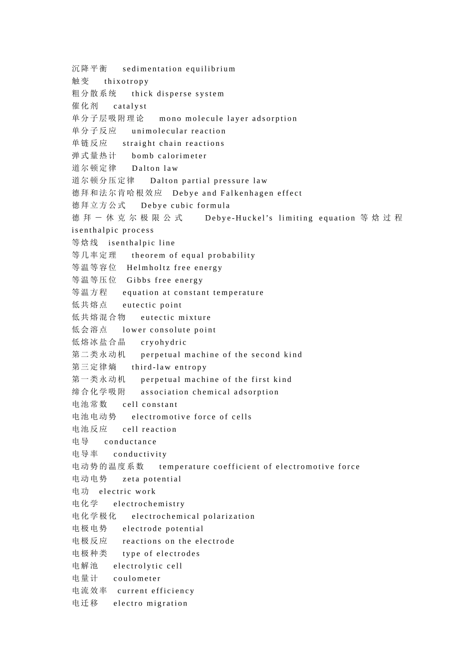 化工术语中英文对照大全_第3页