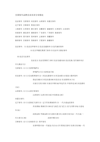 中国客车厂家大全