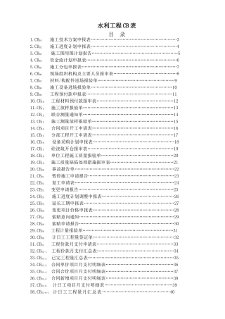 水利工程CB表(DOC54页)