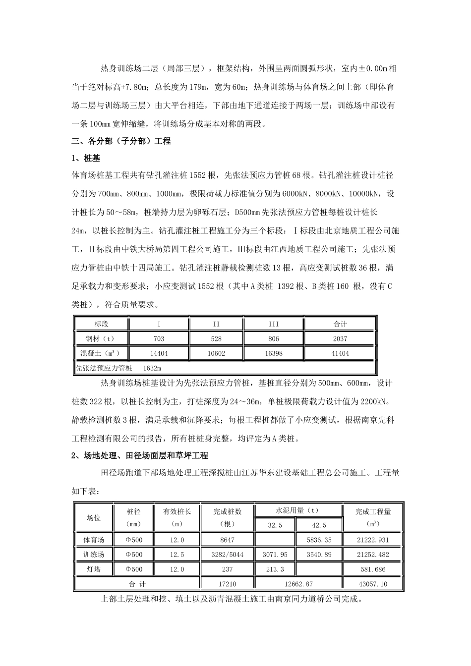 某体育中心工程质量评估报告_第3页
