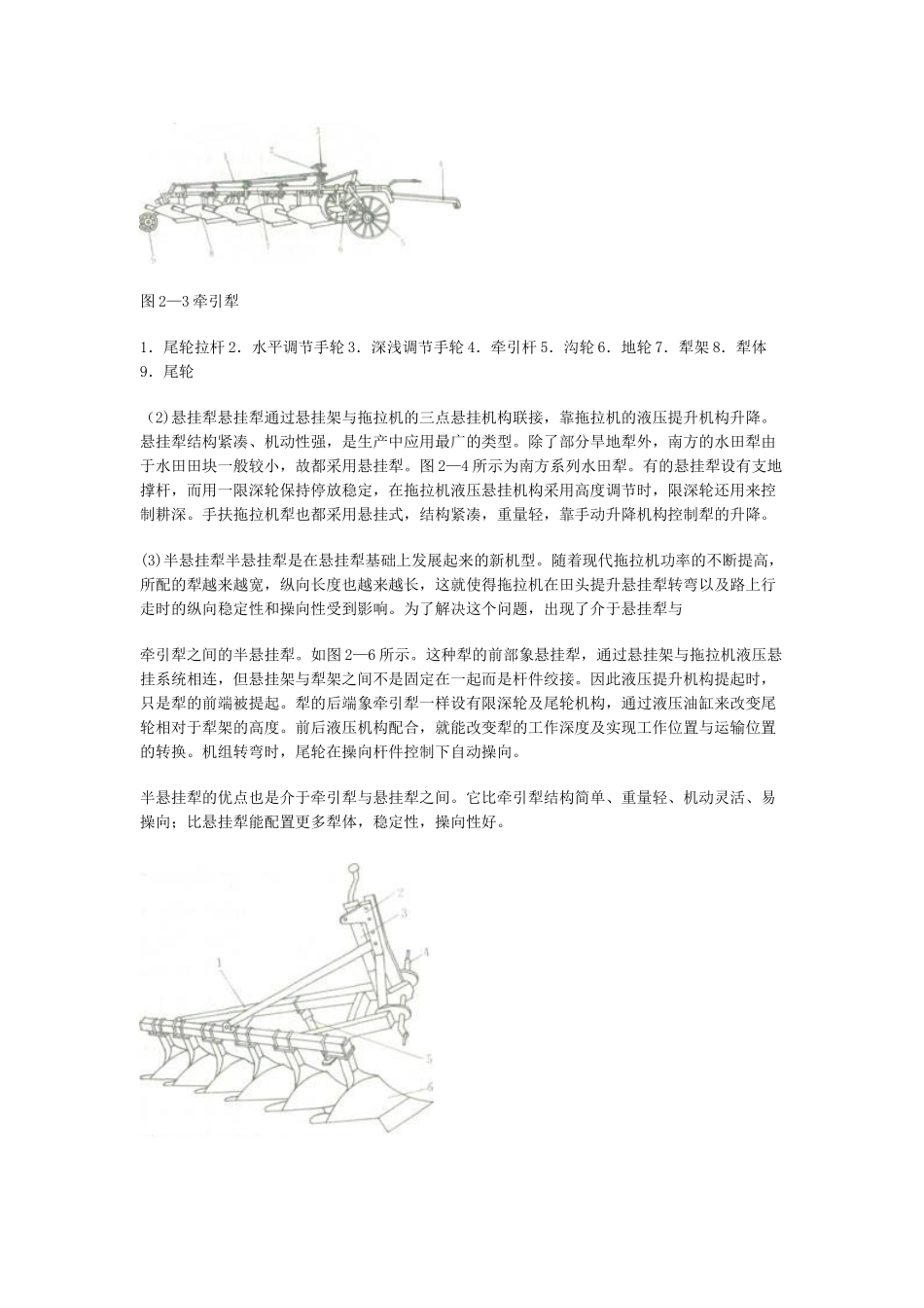 第二章耕作机械第一节概述第二节犁的类型第三节铧式犁的构_第3页