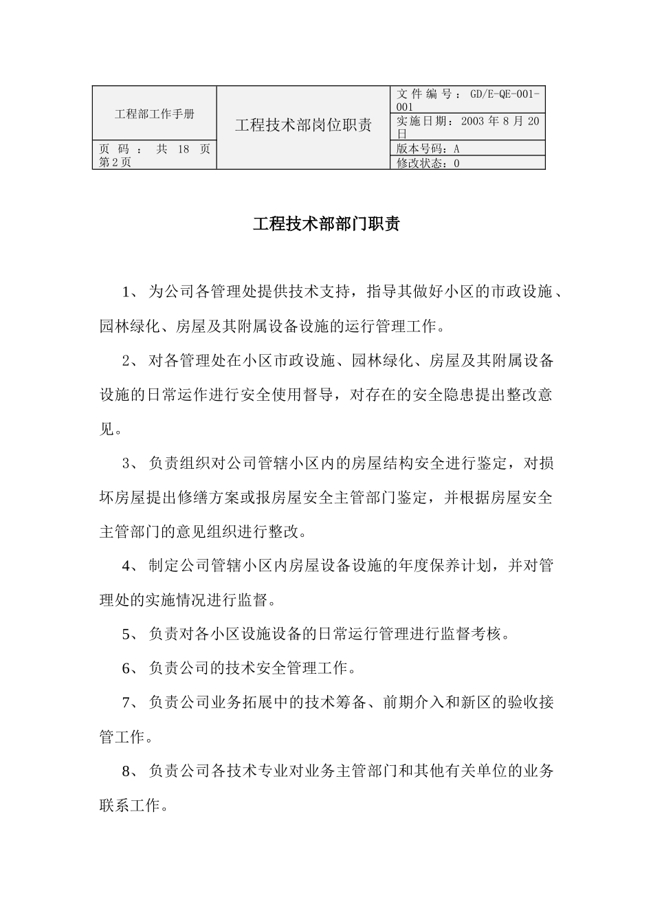 物业公司工程技术部岗位职责(1)_第2页