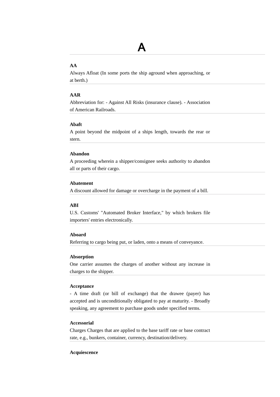海运术语索引（英文版）_第1页