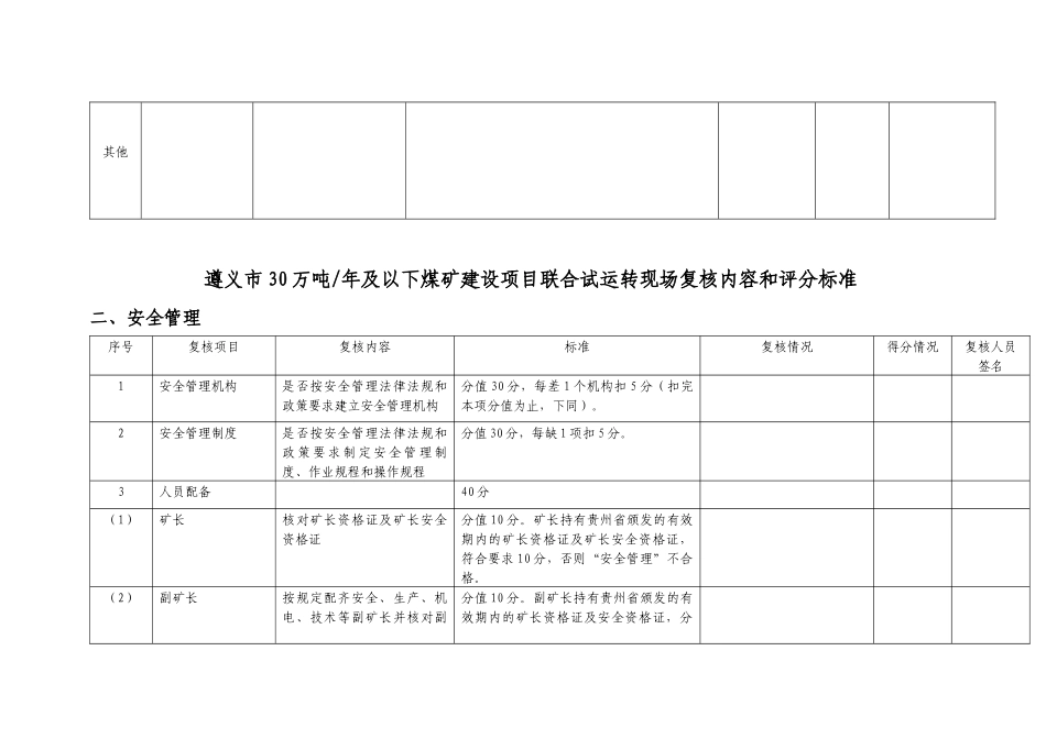 煤矿建设项目联合试运转复核内容与评分标准_第2页
