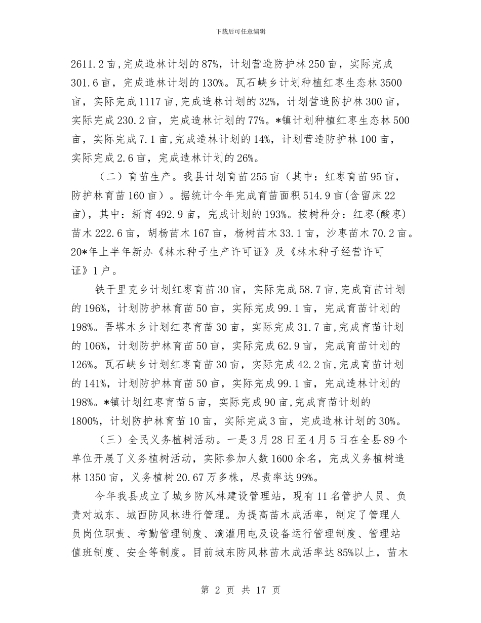林业局上半年纠风工作总结与林业局上半年绿化总结汇编_第2页