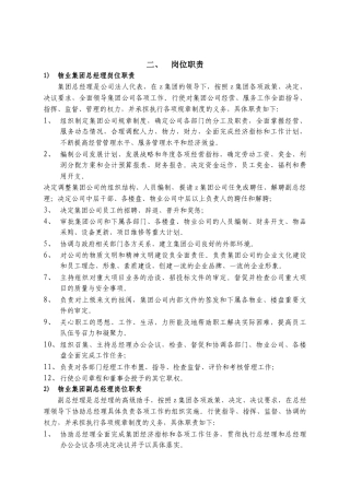 碧金物业集团岗位职责(全部)