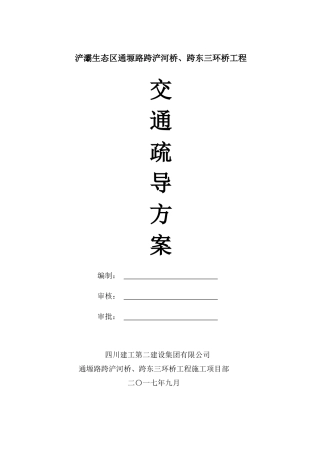 交通疏导专项方案(DOC31页)