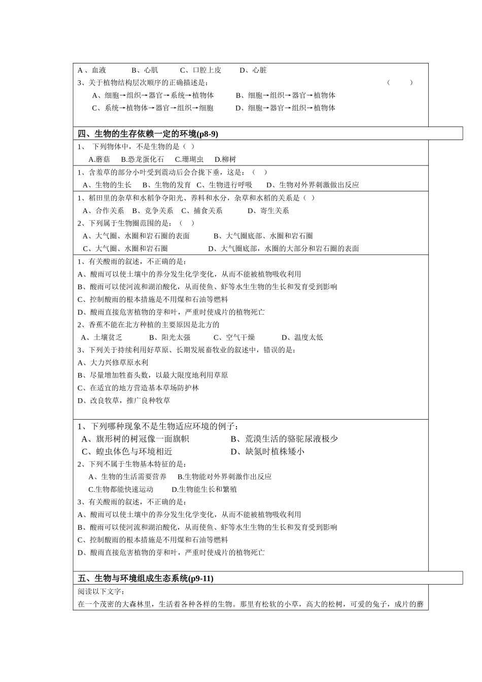 生物会考考点分析_第3页