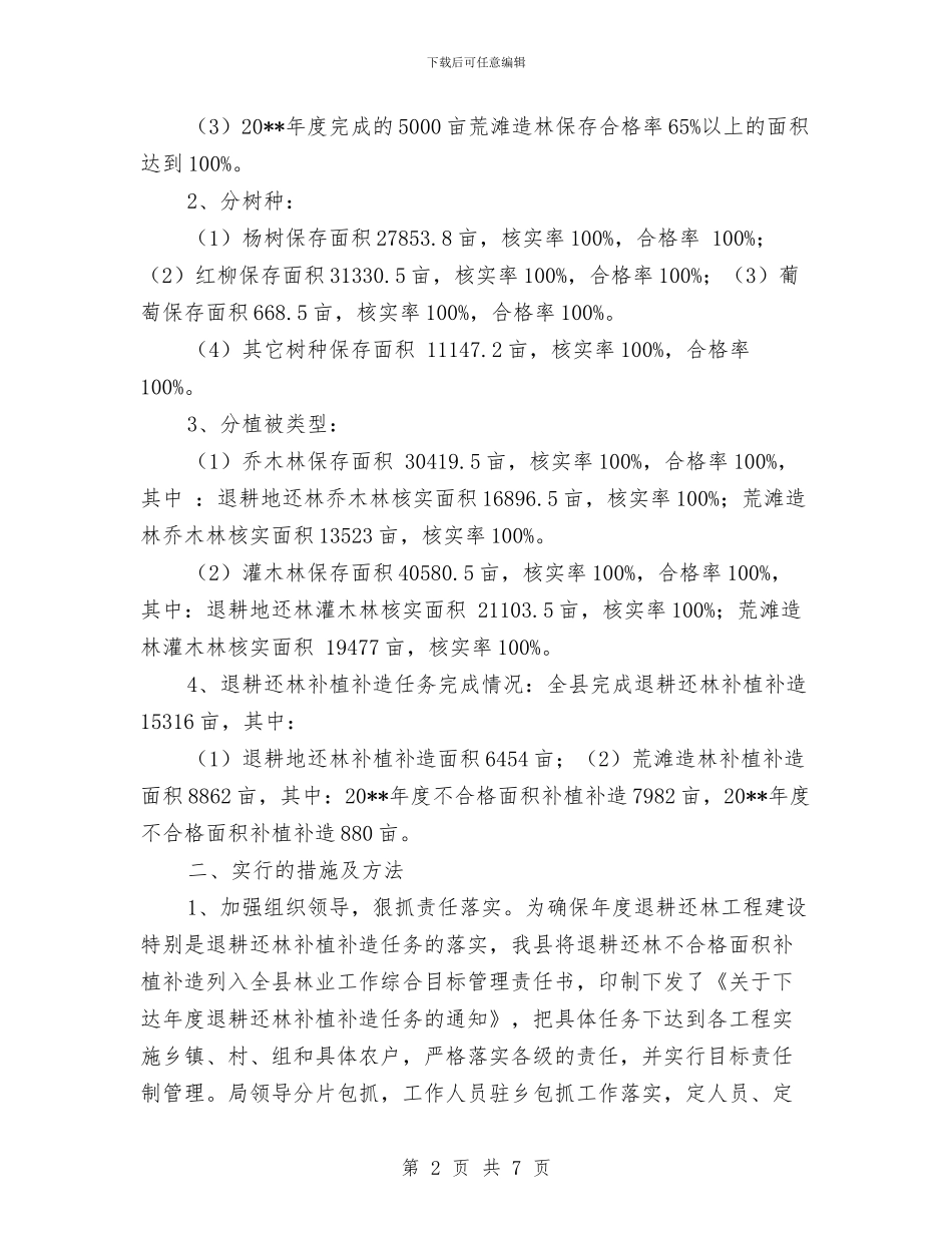 林业局退耕还林工程年终小结与林业局野生动物疫源疫病监控工作总结汇编_第2页