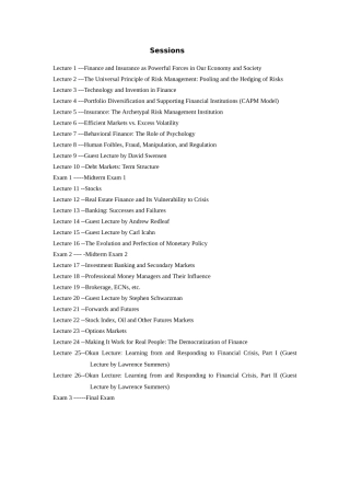 金融市场公开课学习笔记