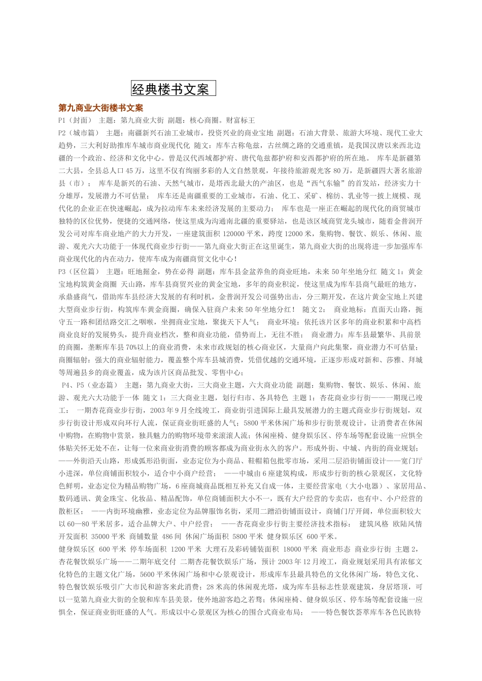 楼盘楼书文案大全_第1页