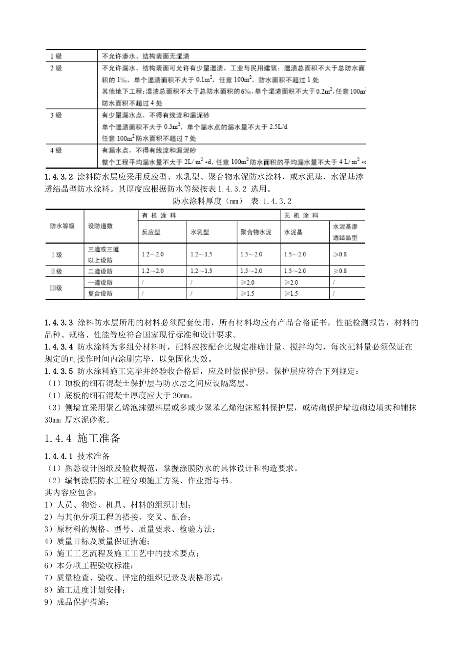 涂料防水工程施工工艺标准_第2页