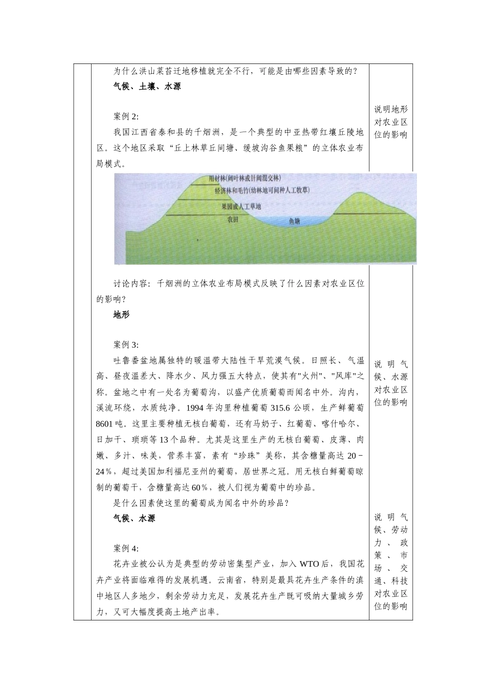31农业的区位选择教学设计(新课程)_第3页
