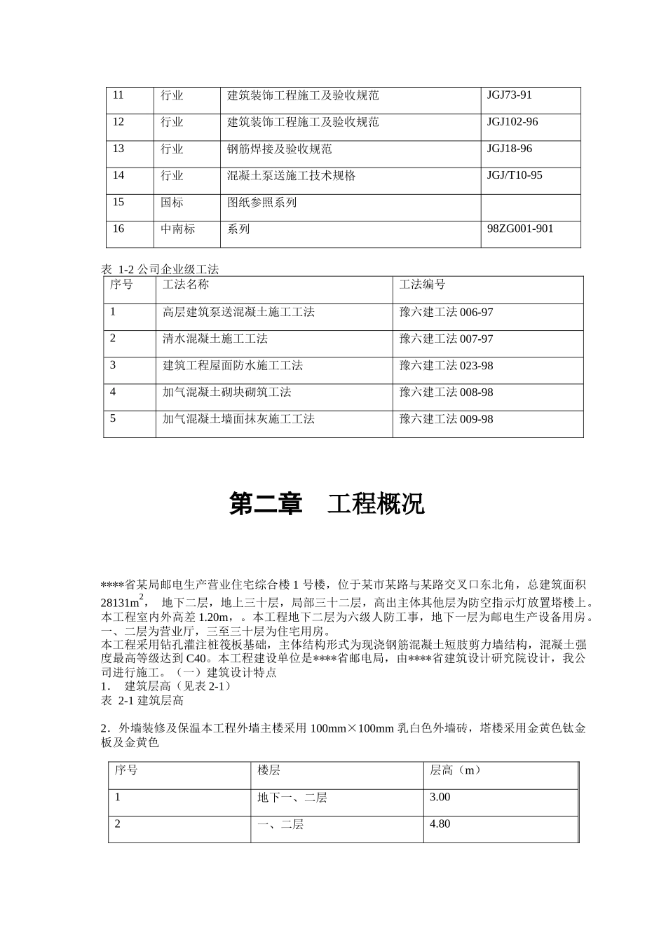 ××省某建筑公司-邮电营业、住宅综合楼_第2页