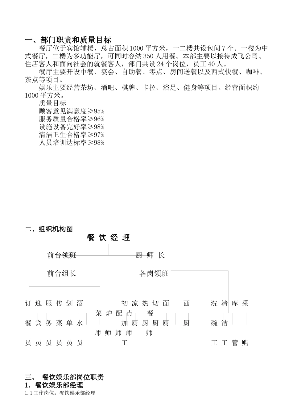 餐饮娱乐部管理岗位职责规范_第3页