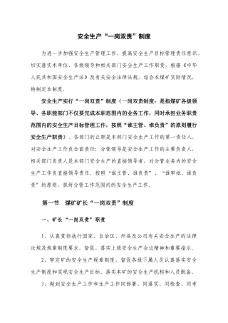 煤矿一岗双责制度修2