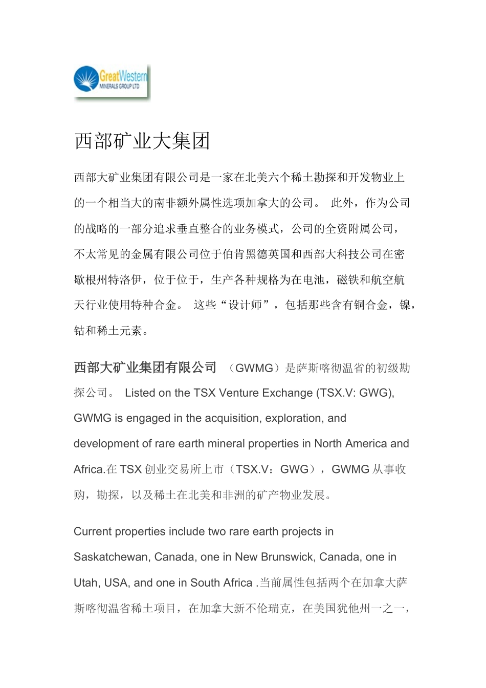 西部矿业大集团_第1页