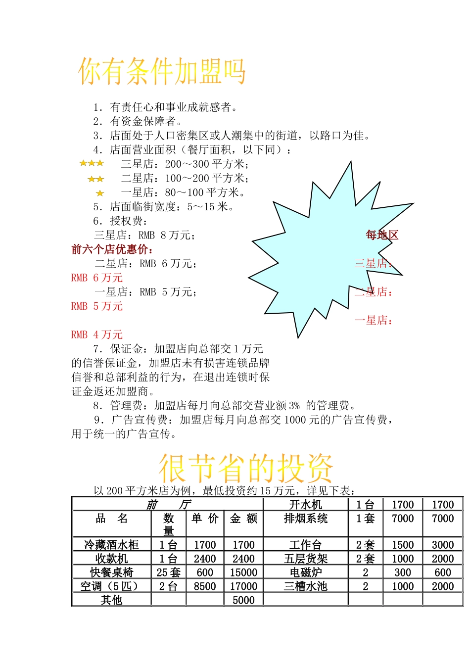 神界风味餐饮连锁店项目建议书(doc 14页)_第3页