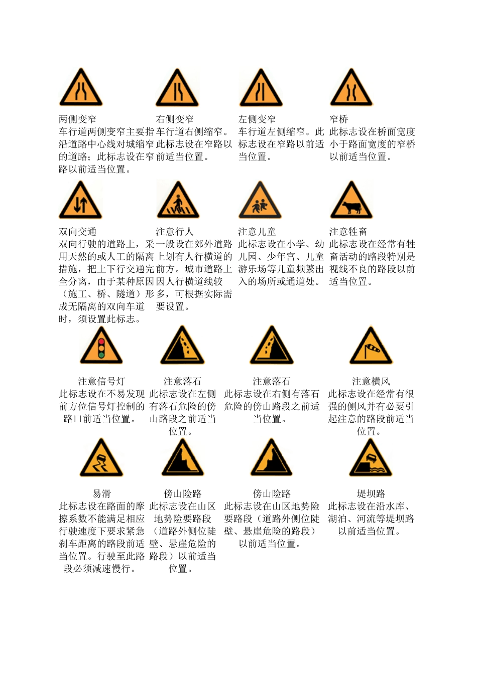 交通路标大全解释_第2页
